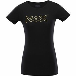 NAX RIVA Női pamutpóló, fekete, veľkosť M