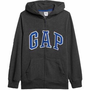 GAP V-NEW FZ GAP ARCH HOOD Fiú cipzáras felső, sötétszürke, veľkosť S