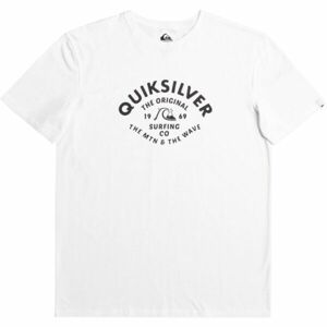 Quiksilver SCRIPT TALK FRONT SS Férfi póló, fehér, méret S