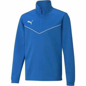 Puma TEAMRISE 1 4 ZIP TOP JR Fiú pulóver, kék, méret 128