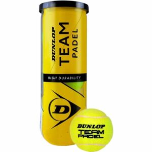Dunlop TEAM PADEL 3PET Padel labda, sárga, méret os