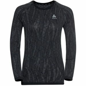 Odlo W BLACKCOMB LIGHT ECO BI TOP CREW NECK L/S Női funkcionális felső, fekete, méret S