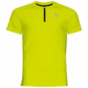 Odlo AXALP TRAIL T-SHIRT CREW NECK S/S 1/2 ZIP Férfi póló, sárga, méret L