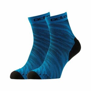 Odlo CERAMICOOL RUN GRAPHIC 2PCS SOCKS QUARTER Zokni, kék, veľkosť 42-44