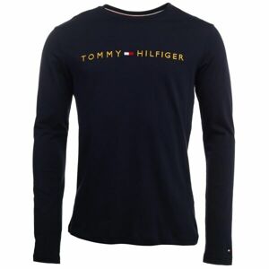 Tommy Hilfiger TOMMY ORIGINAL-CN LS TEE LOGO Férfi felső, sötétkék, veľkosť L