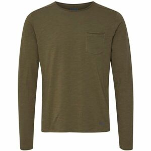 BLEND T-SHIRT L/S Férfi felső, khaki, méret M