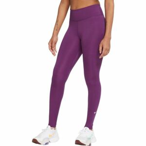 Nike ONE DF MR TGT W Női sportlegging, bordó, méret L