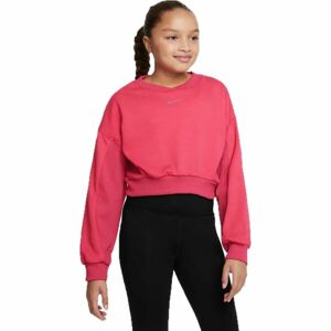 Nike YOGA DF FLC PO Lány pulóver, rózsaszín, veľkosť S
