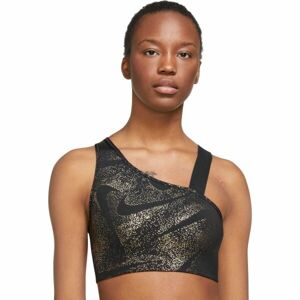 Nike DF SWSH ASYM AOP BRA Sportmelltartó, fekete, méret XS