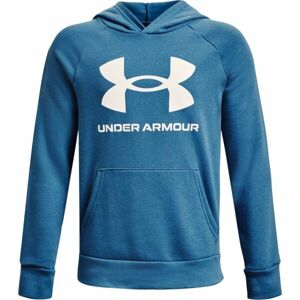 Under Armour RIVAL FLEECE HOODIE Fiú pulóver, kék, méret