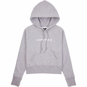 Converse STRIP WORDMARK FLEECE HOODIE Női pulóver, szürke, méret XS