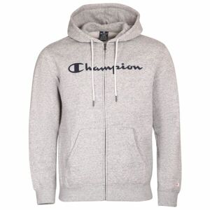 Champion HOODED FULL ZIP SWEATSHIRT Férfi cipzáras pulóver, szürke, veľkosť XL