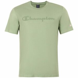 Champion CREWNECK LOGO T-SHIRT Férfi póló, világoszöld, veľkosť L