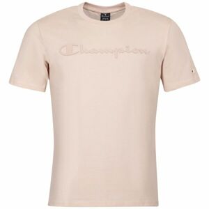 Champion CREWNECK LOGO T-SHIRT Férfi póló, rózsaszín, méret