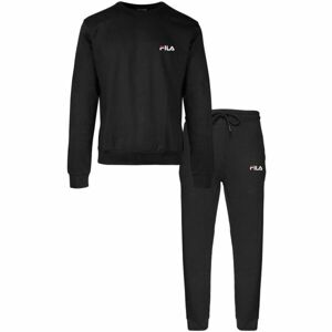 Fila BRUSHED COTTON FLEECE CREW Férfi pizsama, fekete, méret XXL