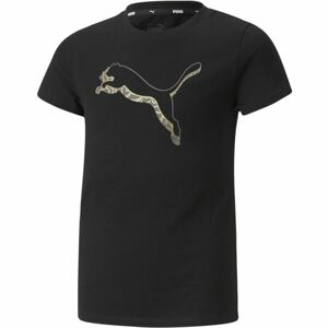 Puma ALPHA TEE G Lány póló, fekete, méret