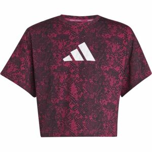 adidas TI AOP TEE Lány póló sportoláshoz, rózsaszín, méret