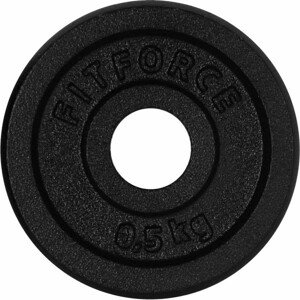 Fitforce PLB 0,5KG 25MM Súlyzótárcsa, fekete, veľkosť 0,5 kg