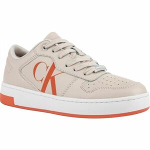 Calvin Klein BASKET CUPSOLE BOLD MONO LTH Női rövid szárú teniszcipő, bézs, veľkosť 39