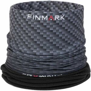 Finmark FSW-217 Multifunkcionális kendő fleece résszel, sötétszürke, méret os