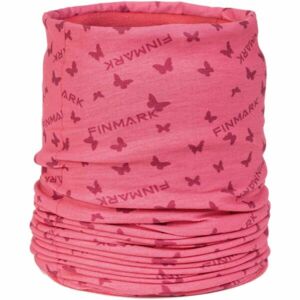 Finmark FSW-245 Lány multifunkcionális kendő fleece béléssel, rózsaszín, méret os