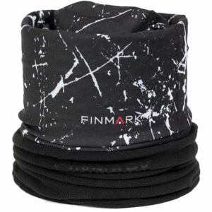 Finmark FSW-222 Multifunkcionális kendő fleece résszel, fekete, méret