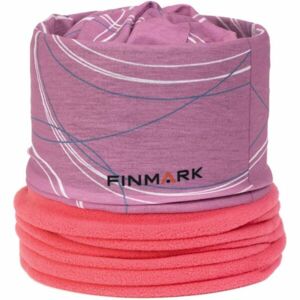 Finmark FSW-246 Lány multifunkcionális kendő fleece résszel, rózsaszín, méret os