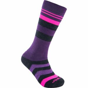 Sensor SLOPE MERINO Gyerek zokni, lila, méret 35-38