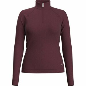 Smartwool W CLASSIC THERMAL MERINO BL 1/4 ZB Női póló, bordó, veľkosť L