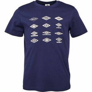 Umbro HISTORIC LOGOS GRAPHIC TEE Férfi póló, sötétkék, méret L