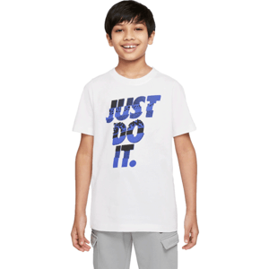 Nike U NSW TEE CORE BRANDMARK 1 Fiú póló, fehér, méret