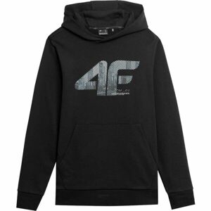 4F MEN´S HOODED Férfi pulóver, fekete, veľkosť S