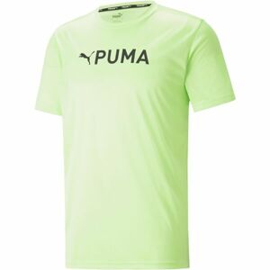 Puma FIT LOGO TEE - CF GRAPHIC Férfi edzőpóló, világoszöld, veľkosť M