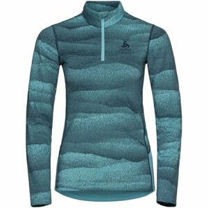 Odlo BL TOP TURTLE NECK L/S HALF ZIP WHISTLER Női funkcionális felső, világoskék, méret L