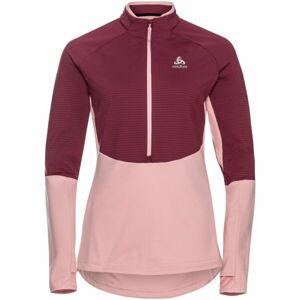 Odlo MIDLAYER 1/2 ZIP SESVENNA SL Női pulóver, rózsaszín, méret M