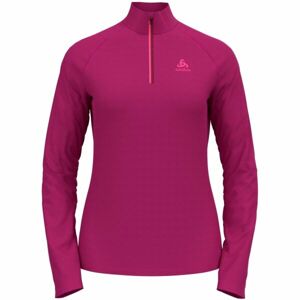 Odlo W MIDLAYER 1/2 ZIP BESSO Női pulóver, bordó, méret L