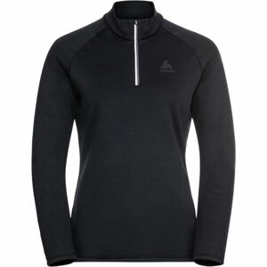 Odlo W MIDLAYER 1/2 ZIP BESSO Női pulóver, fekete, méret L