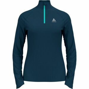 Odlo W MID LAYER 1/2 ZIP ESSENTIALCERAMIWARM Női felső, sötétkék, méret L