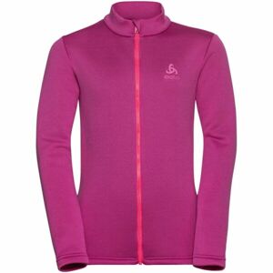 Odlo MID LAYER FULL ZIP BERRA KIDS Gyerek pulóver, rózsaszín, veľkosť 152