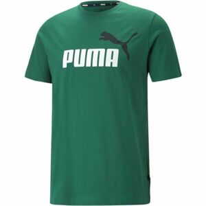 Puma ESS + 2 COL LOGO TEE Férfi póló, zöld, veľkosť L