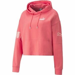 Puma POWER COLORBLOCK SUMMER HOODIE Női pulóver, lazac, méret L