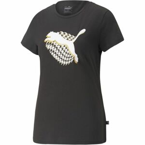 Puma GRAPHIC HOUND STOOTH TEE Női póló, fekete, méret M