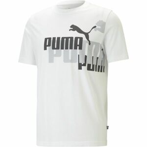 Puma ESS+LOGO POWER TEE Férfi póló, fehér, méret