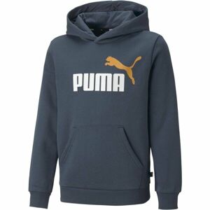 Puma ESS + 2 COL BIG LOGO HOODIE FL B Fiú pulóver, sötétkék, méret 128