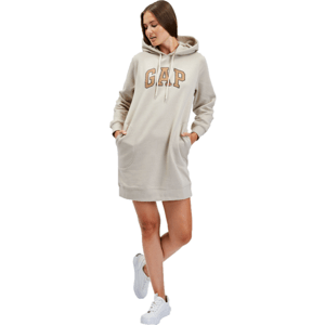 GAP HOODIE DRESS Női pulóverruha, bézs, veľkosť L