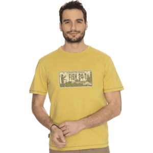 BUSHMAN DONATO Férfi póló, sárga, méret XXL