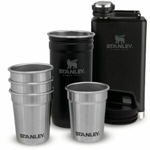 STANLEY ADVENTURE SERIES 250ml Laposüveg + feles poharak, fekete, veľkosť os