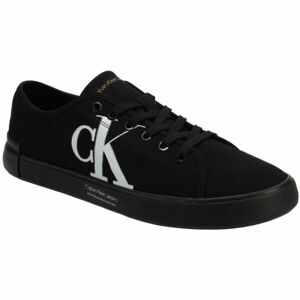 Calvin Klein VULC LOW OVERSIZED BRAND Rövid szárú férfi teniszcipő, fekete, méret