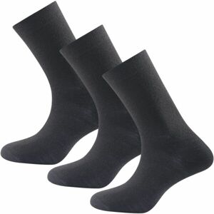 Devold DAILY MERINO MEDIUM SOCK 3PK Gyerek zokni, fekete, veľkosť 36-40