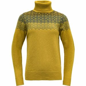 Devold SYVDE WOOL HIGH NECK Női pulóver, sárga, veľkosť M